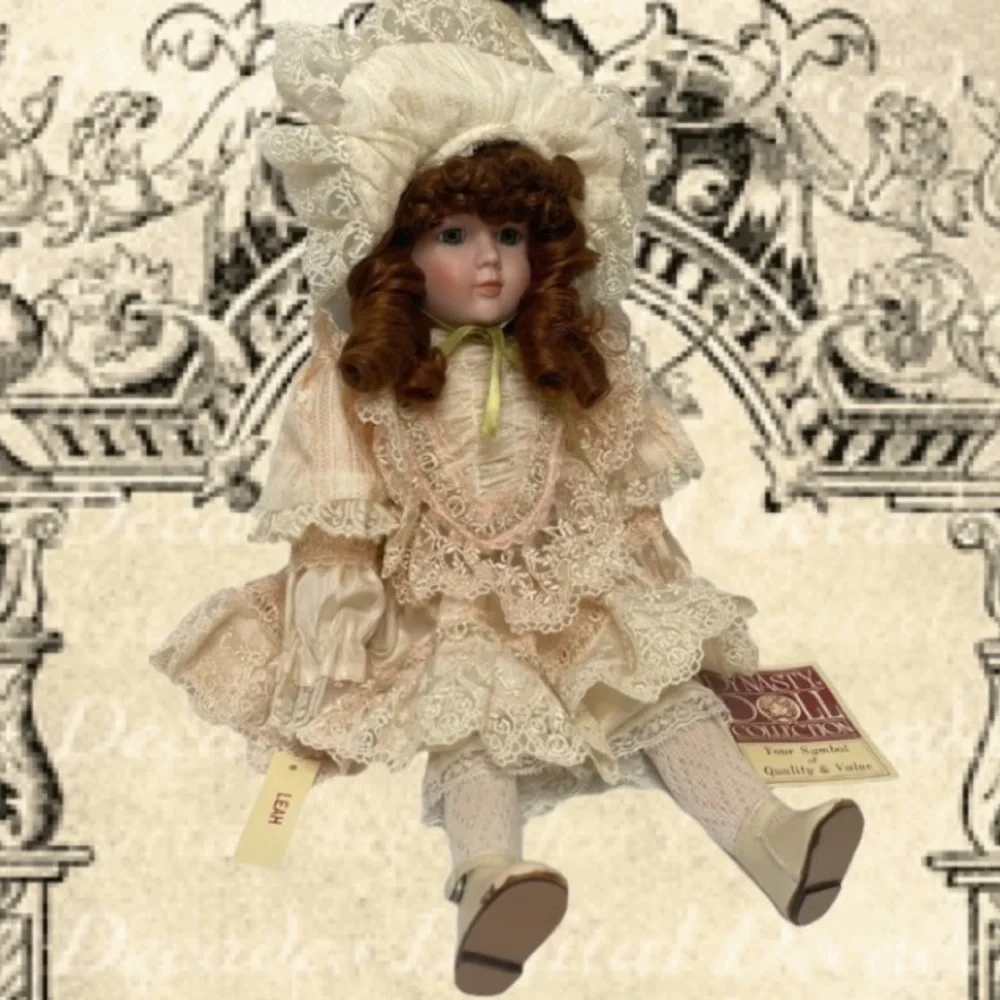 Vintage Doll Dynasty Doll Collection Leah Victorian Cottagecore Porcelain Bisque